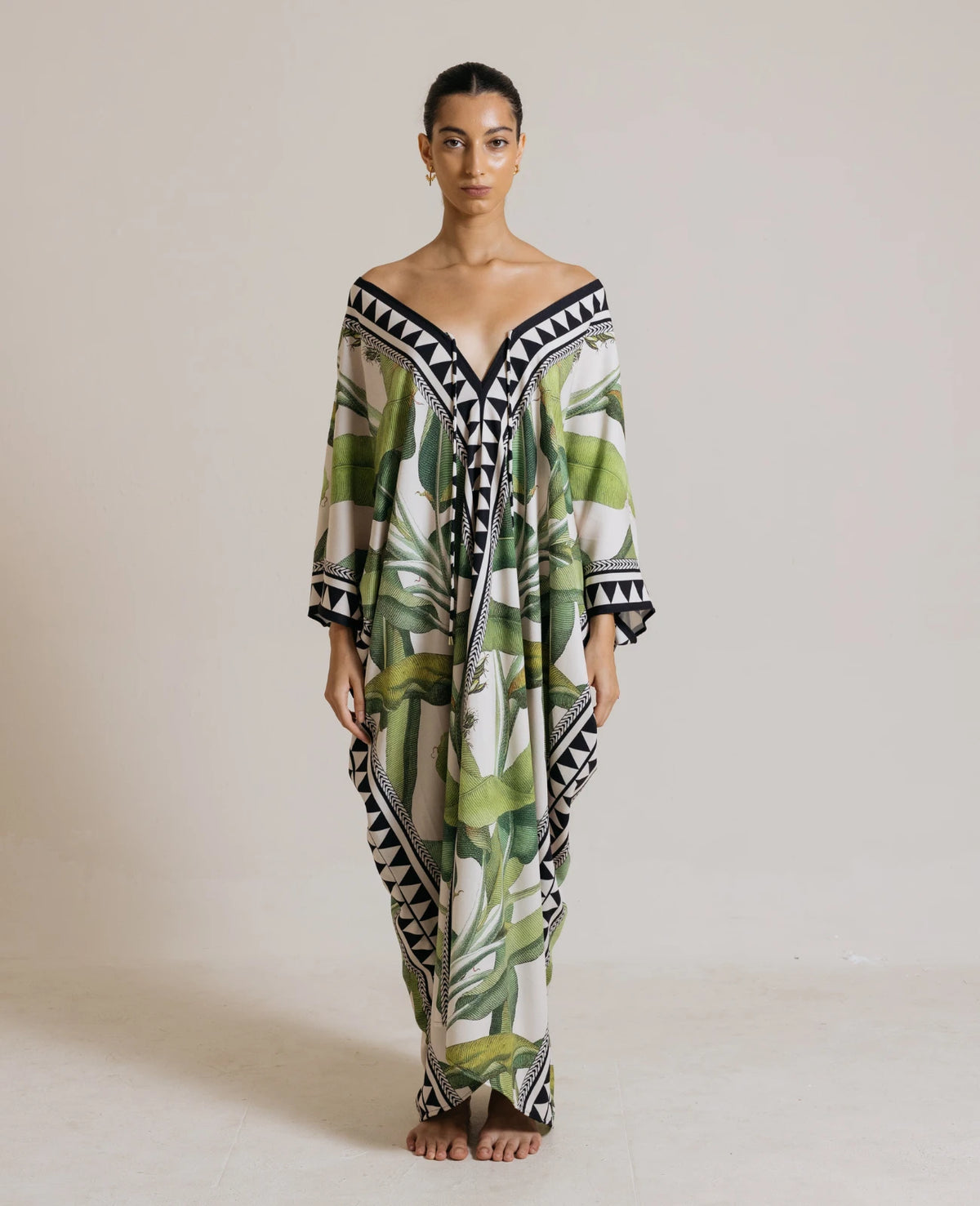 Luna Kaftan (Palm Print)