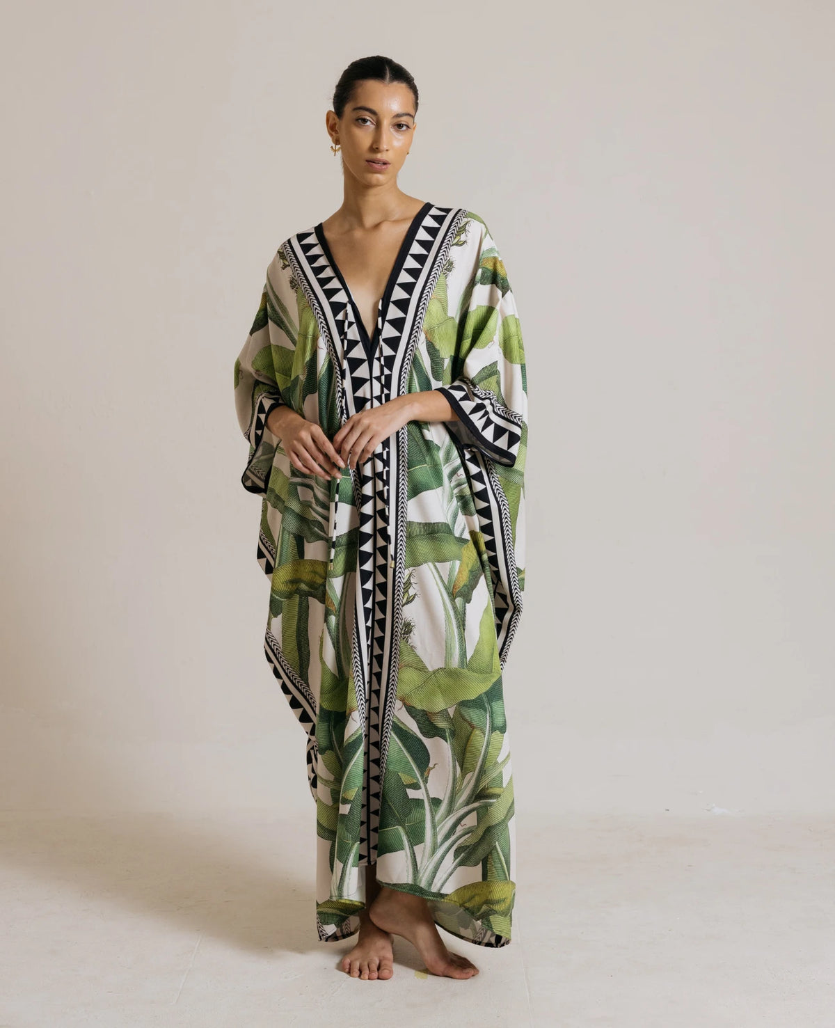Luna Kaftan (Palm Print)