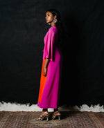 Silk One Shoulder Wrap Dress