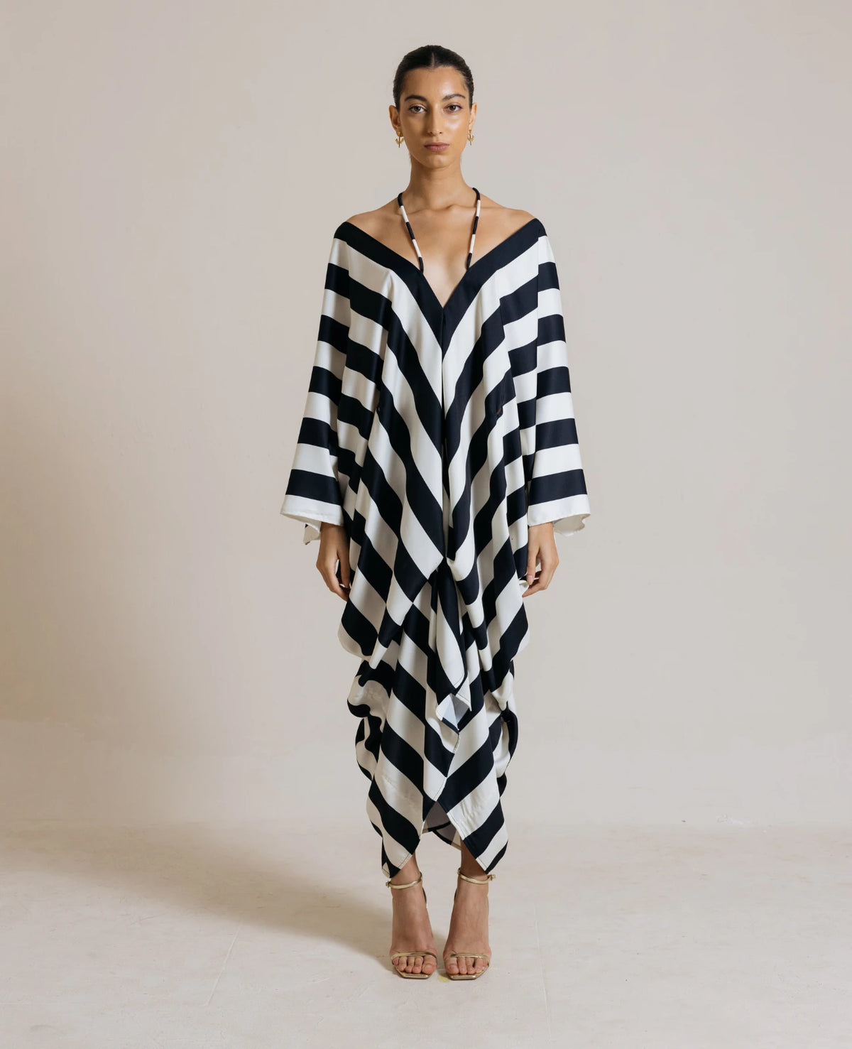 Luna Kaftan (Black Stripe)