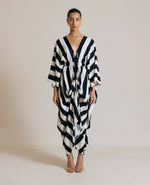 Luna Kaftan (Black Stripe)