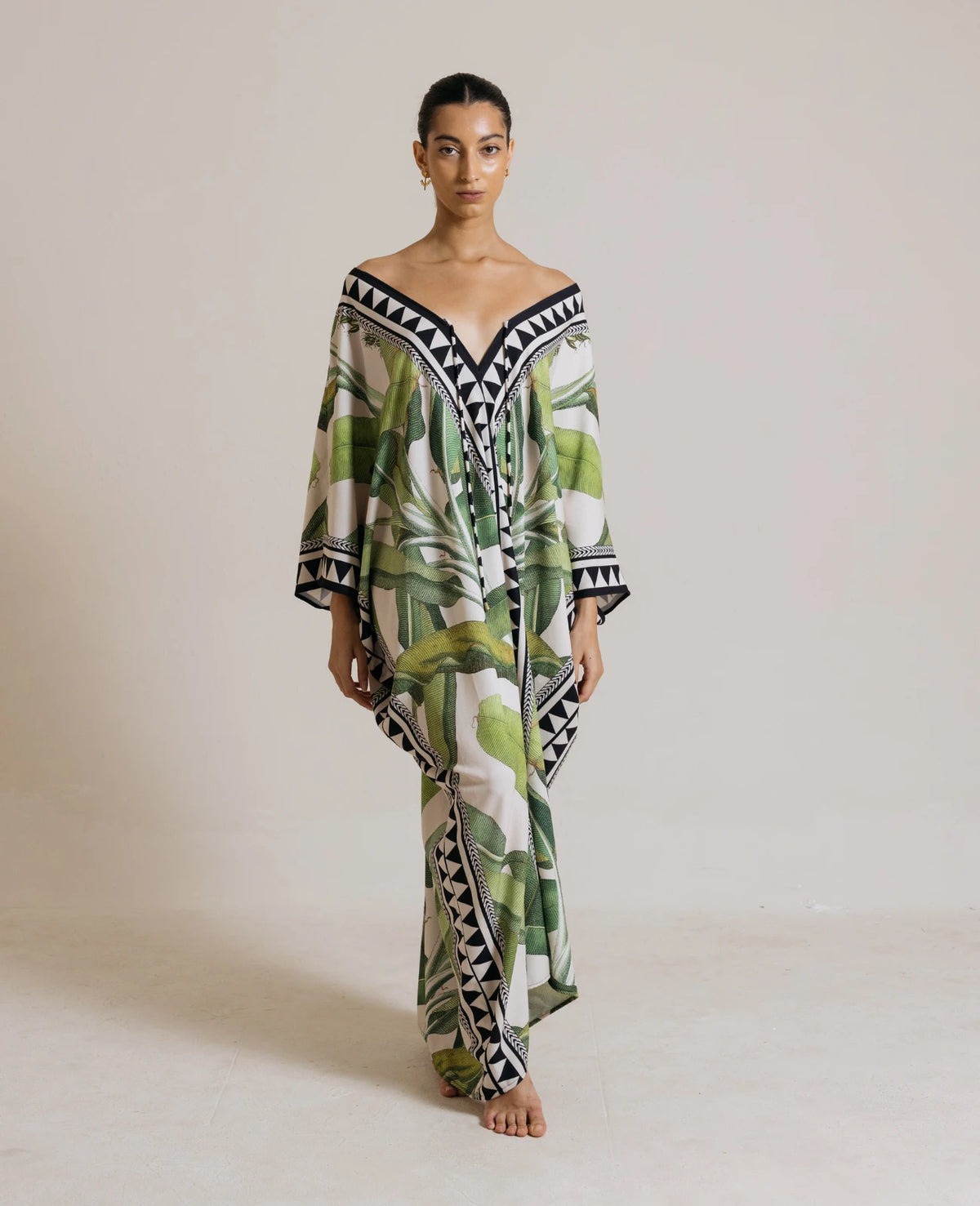 Luna Kaftan (Palm Print)