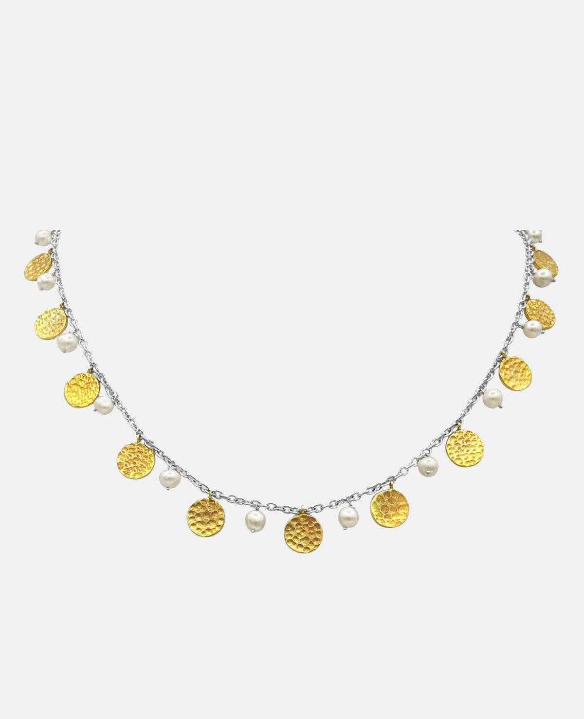 Golden Pearl Dance Necklace