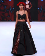 Red Sequin and Black Skirt