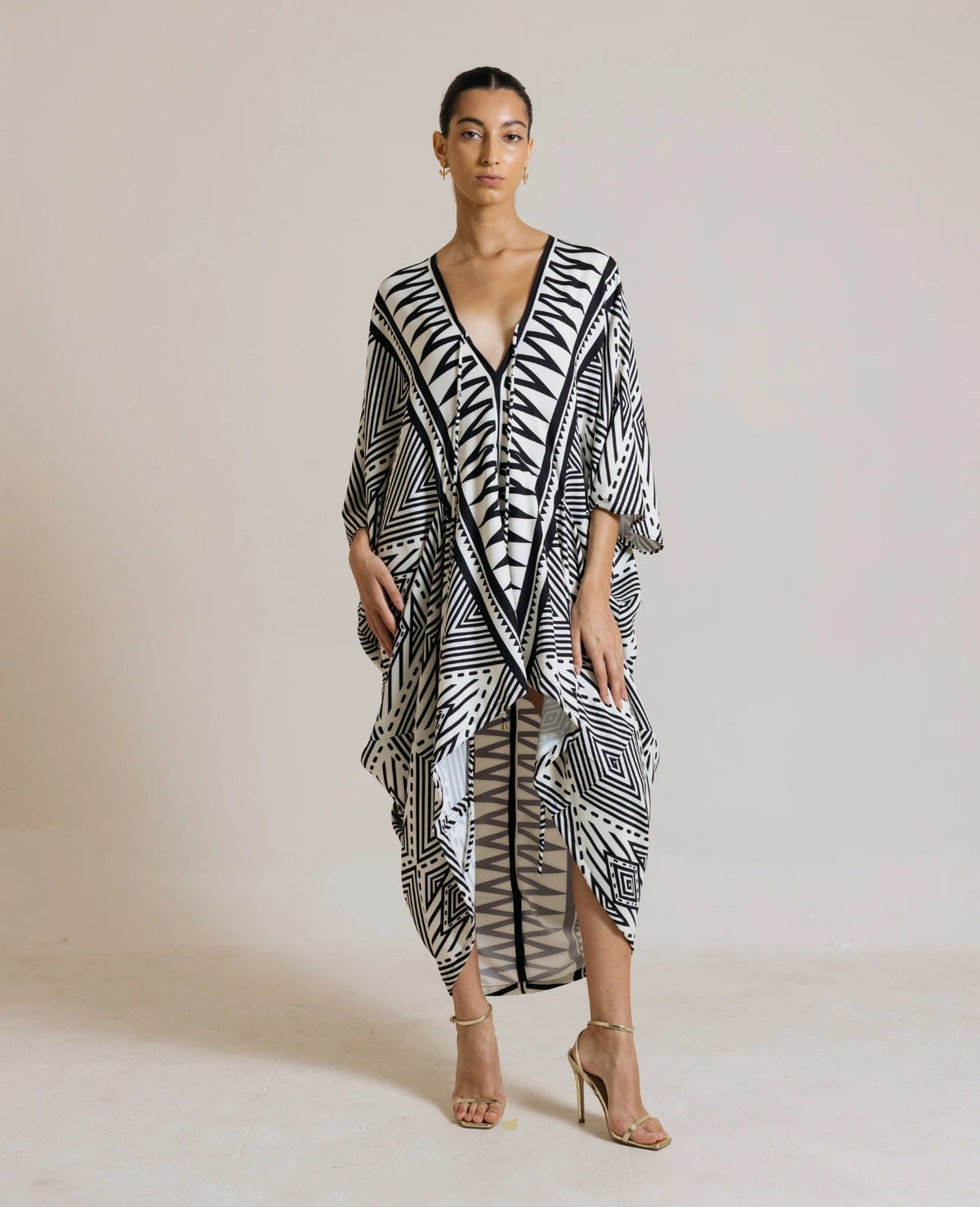 Radha High-Low Kaftan (Aztec)