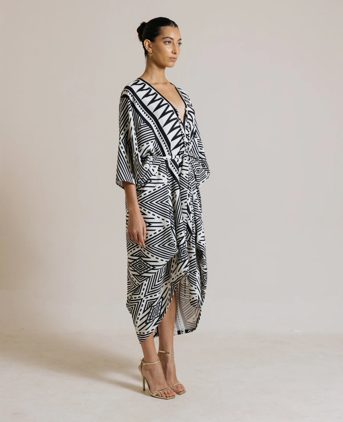 Radha High-Low Kaftan (Aztec)