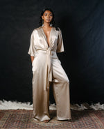 Silk Tie on Jumpsuit