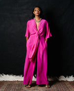 Silk Tie on Jumpsuit