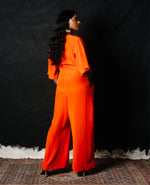 Silk Tie on Jumpsuit