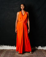 Silk Halter Neck Dress