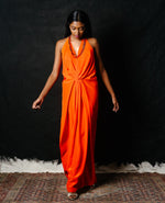 Silk Halter Neck Dress