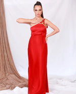 One shoulder Red Dress