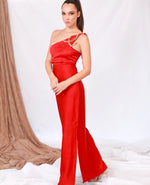 One shoulder Red Dress