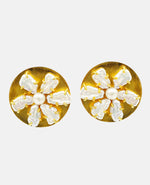 Golden Pearl Bloom Earrings