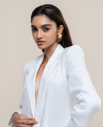 Isla Earrings Pearl & Wood Rays