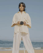 Unisex Boxy Shirts with Handmade Rosettes